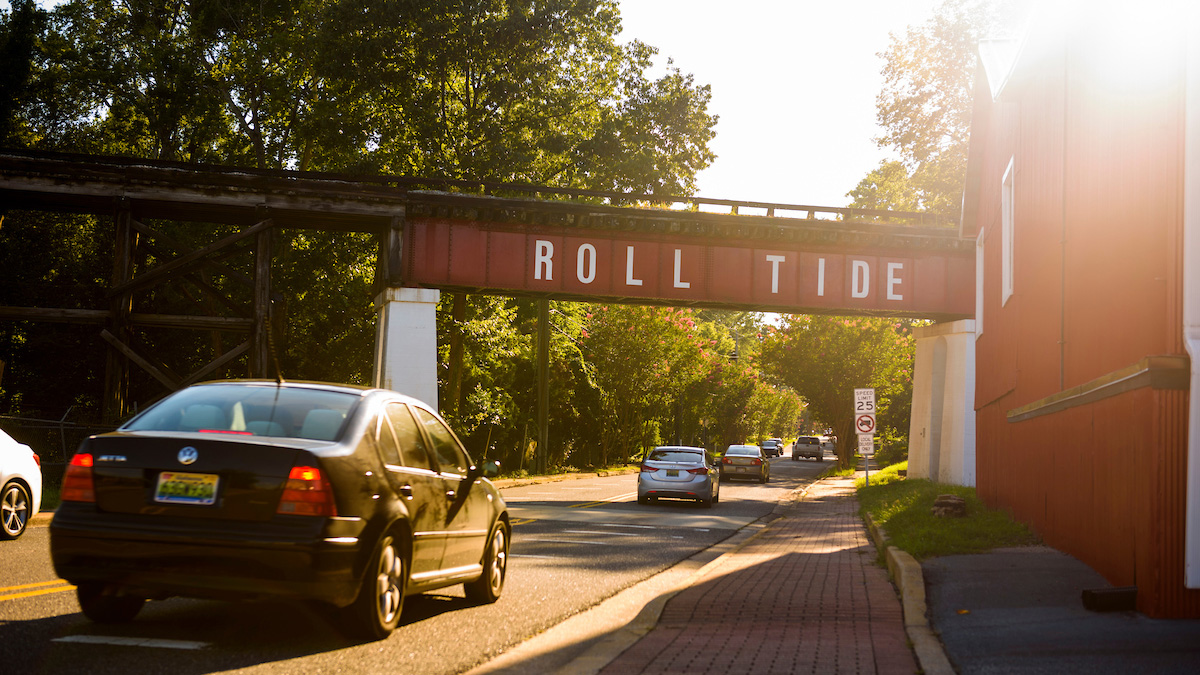 Roll Tide bridge in Northport, Alabama
